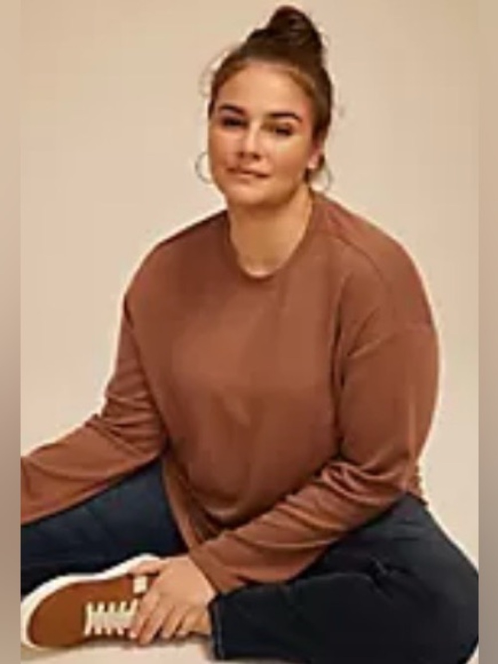 Maurices 24/7 Ottoman Ribbed Long Sleeve Tee - 1X - Carob Brown